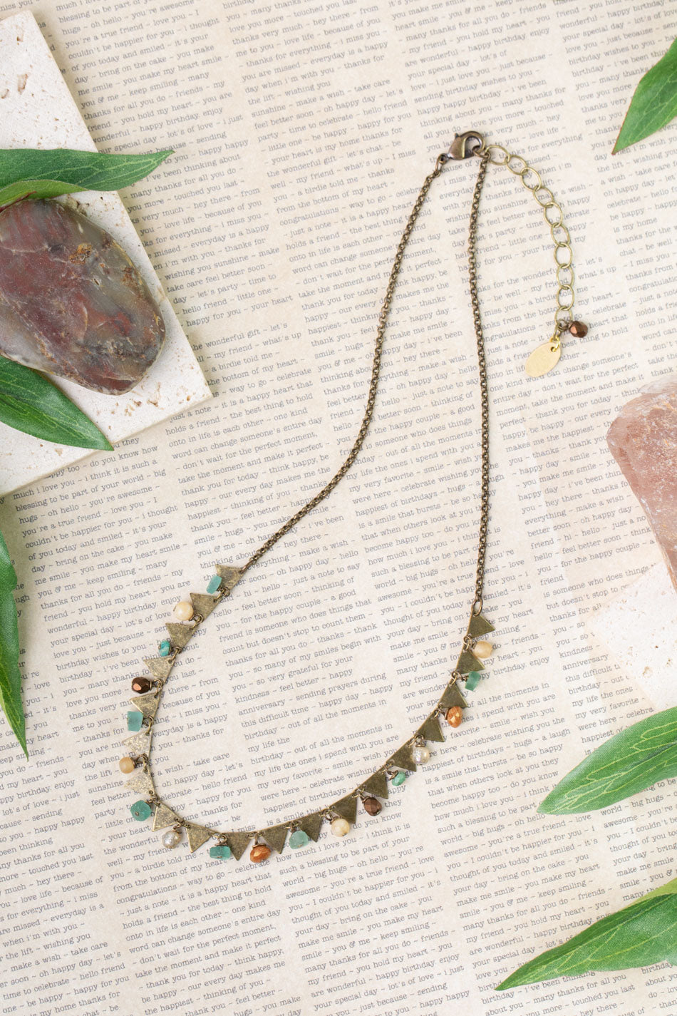 Atlas 16-18" Czech Glass, Roman Glass Simple Necklace