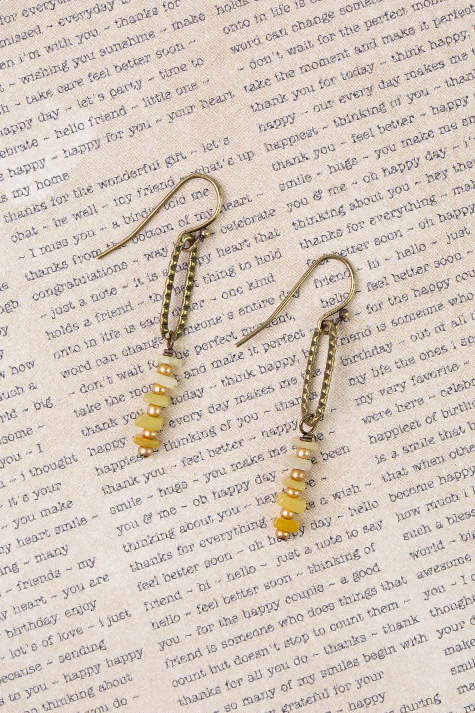 Atlas Honey Opal Simple Earrings