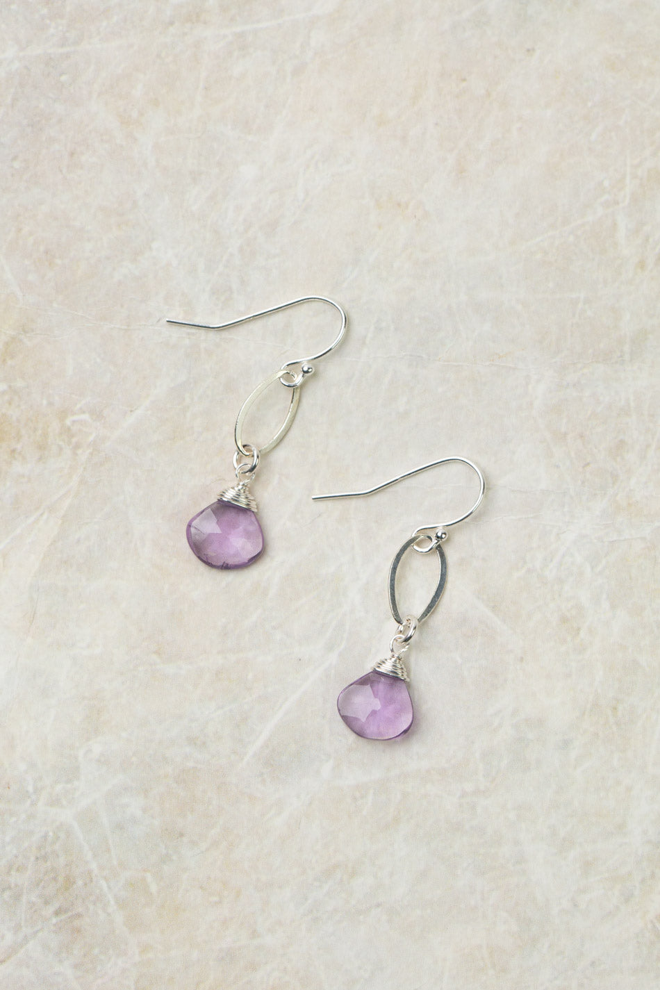 Birthstone February Amethyst Earrings