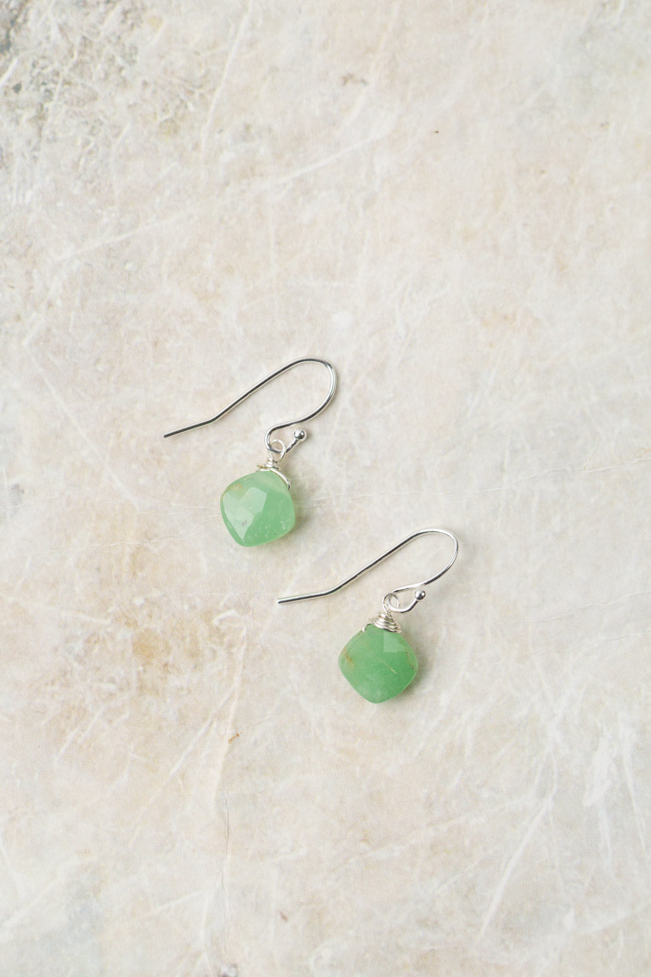 Birthstone May Chrysoprase Earrings
