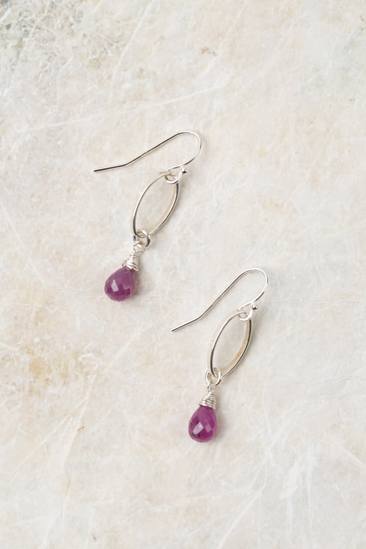 Birthstone July Ruby Earrings