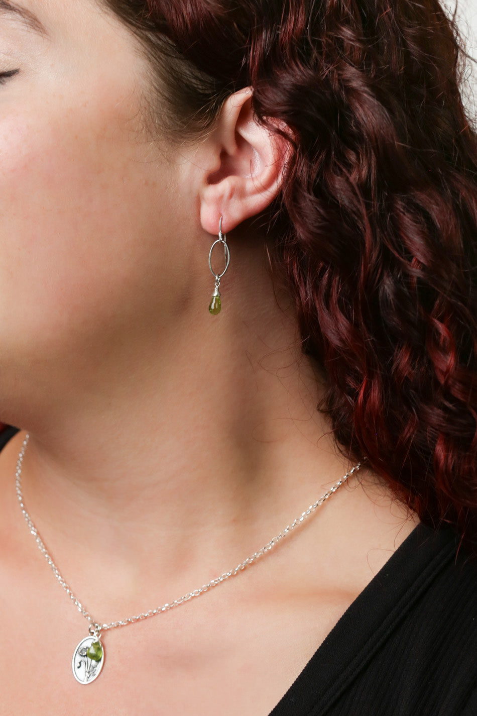 Birthstone August Peridot Earrings
