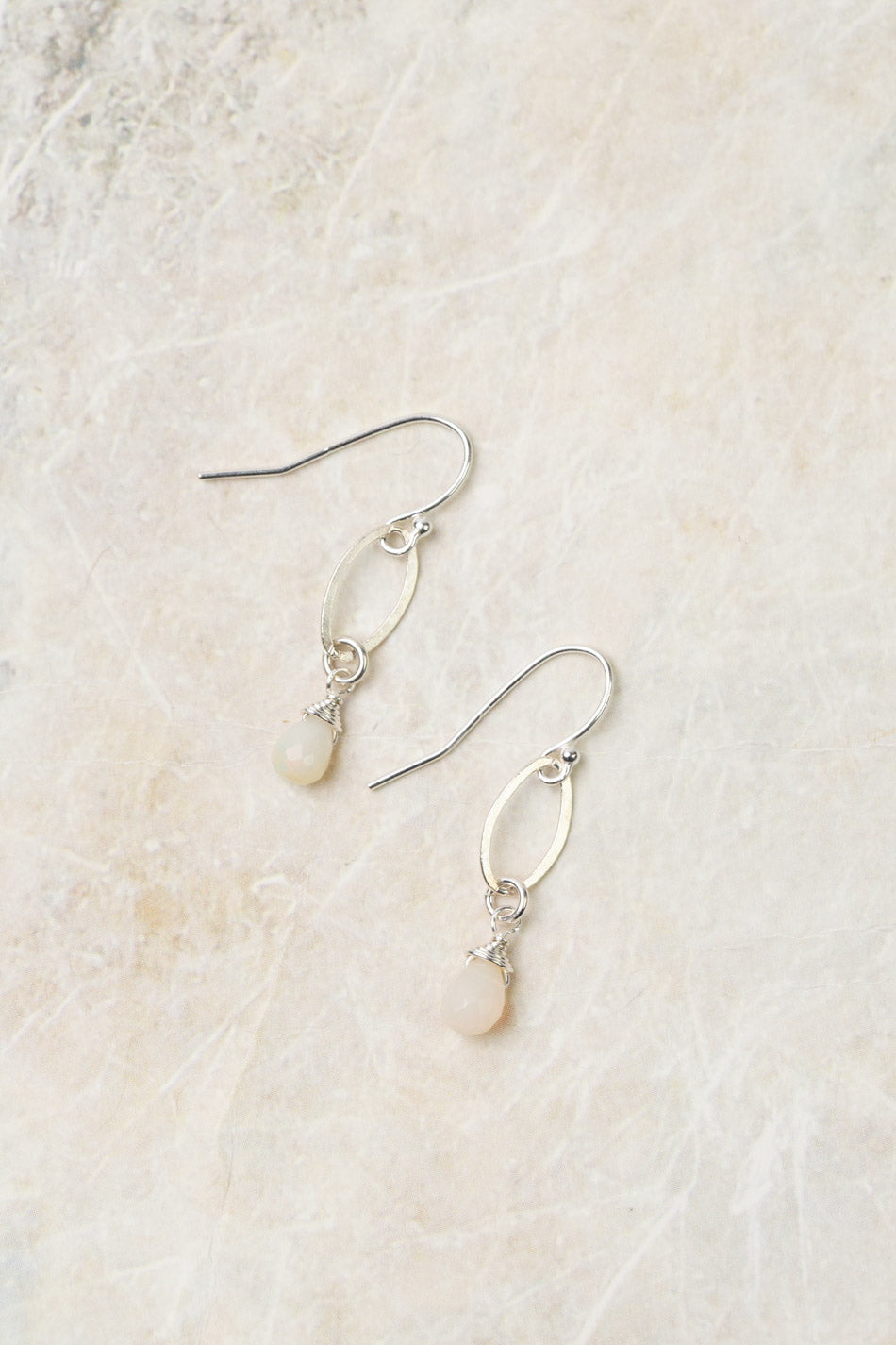 Birthstone October Opal Earrings