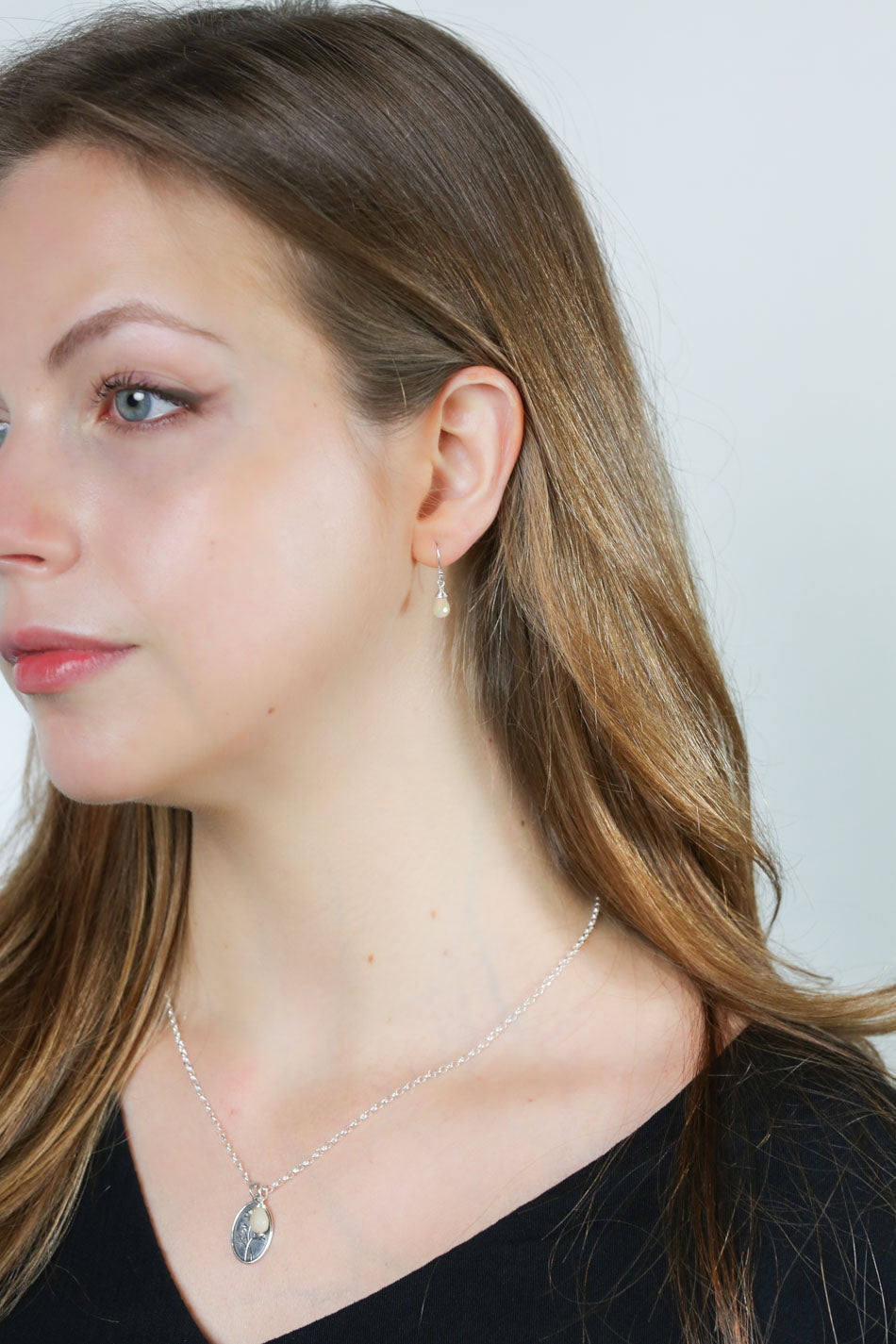 Birthstone October Opal Earrings