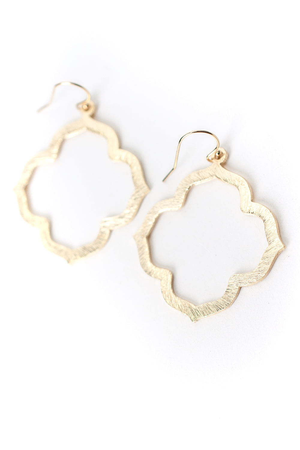 Brushed Gold Statement Earrings