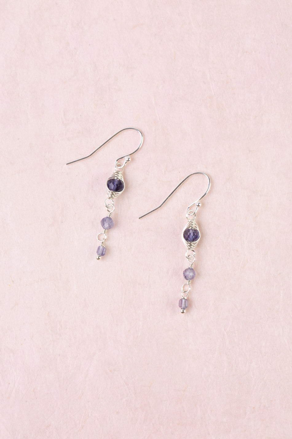 Celestial Gemstone Herringbone Earrings