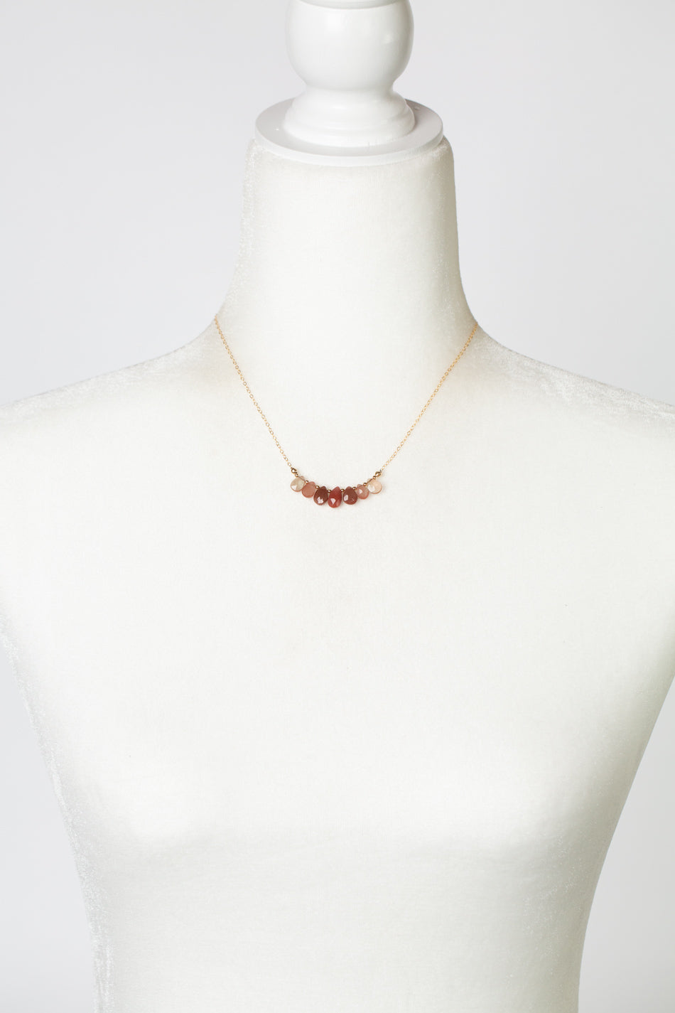 Divinity 15.5-17.5" Faceted Andesine Briolettes Simple Necklace