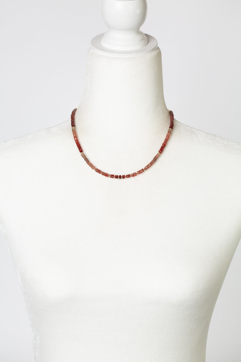 Divinity 16.5-18.5" Ombre Faceted Andesine Simple Necklace