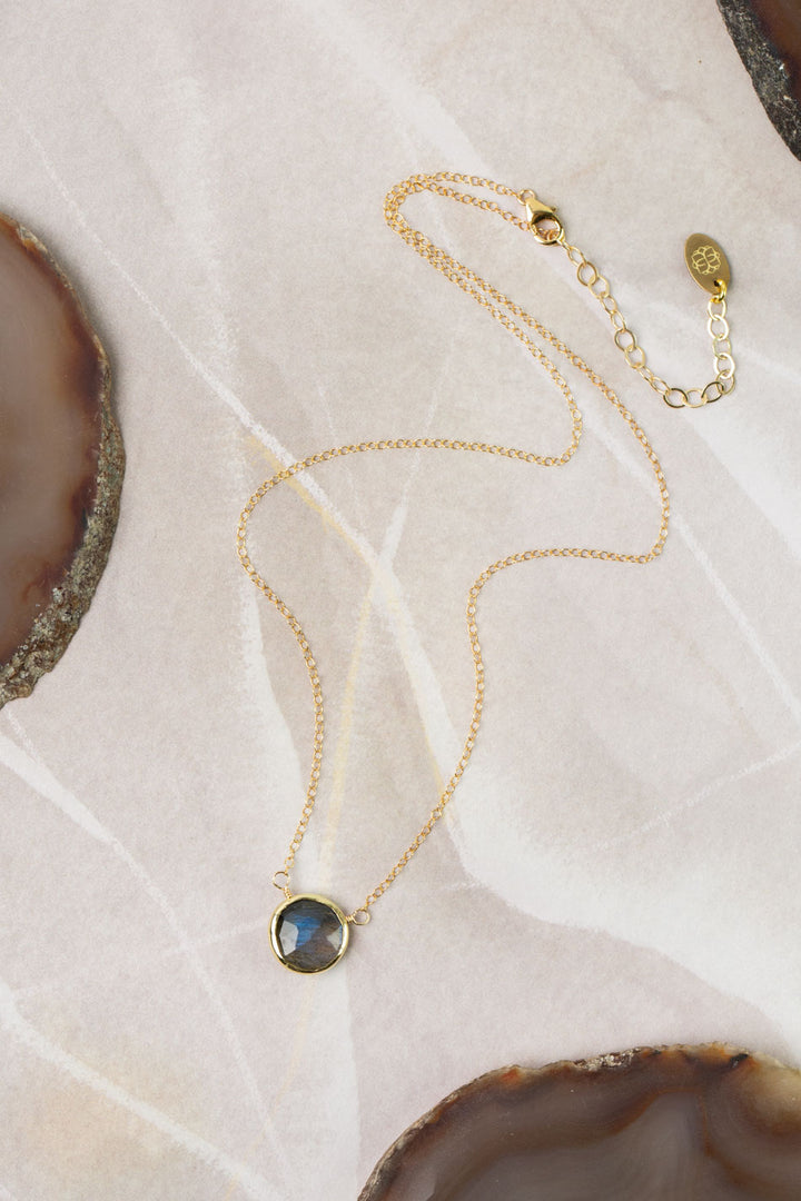 Favorites 16.5-18.5" Labradorite Focal Necklace