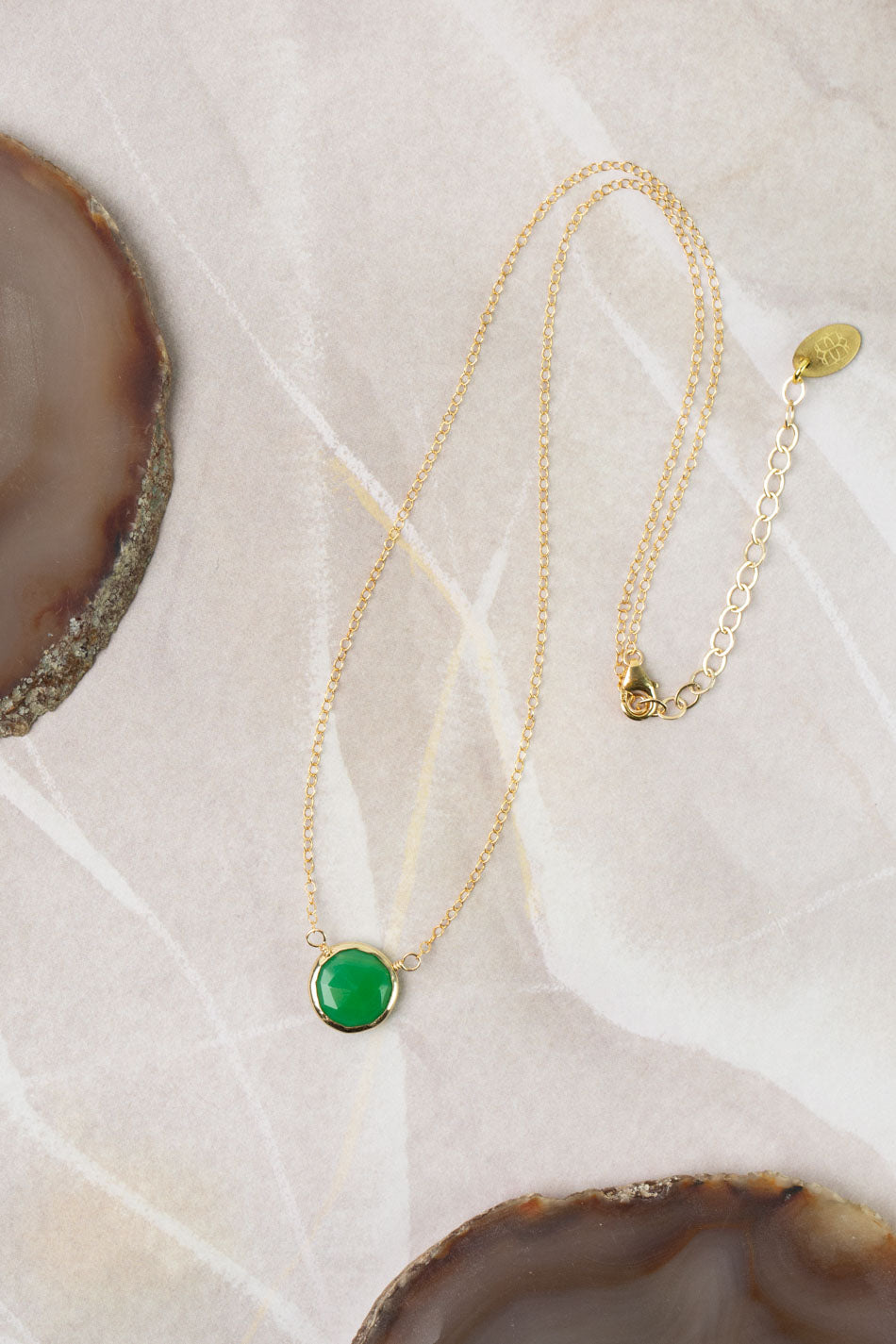 Favorites 16.5-18.5" Chrysoprase Focal Necklace