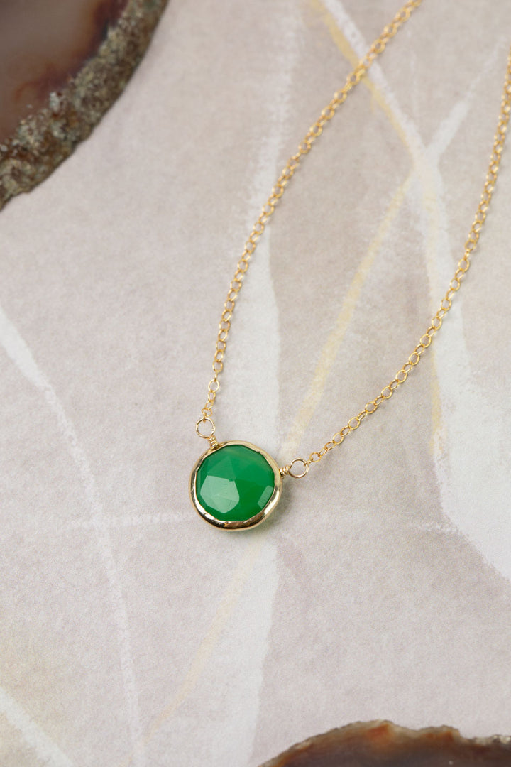 Favorites 16.5-18.5" Chrysoprase Focal Necklace