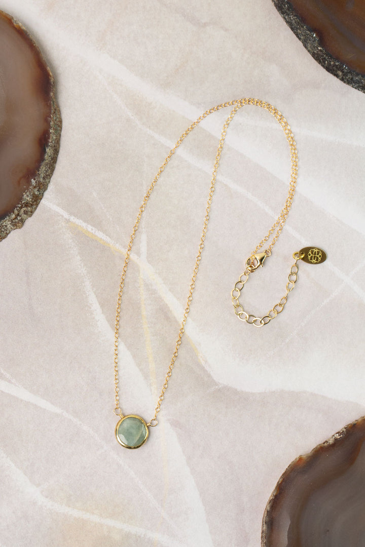 Favorites 16.5-18.5" Aquamarine Focal Necklace