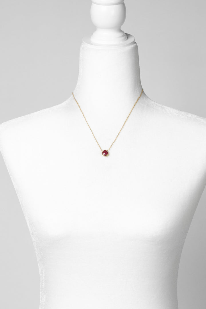Gumdrop 16-18" Ruby Simple Necklace