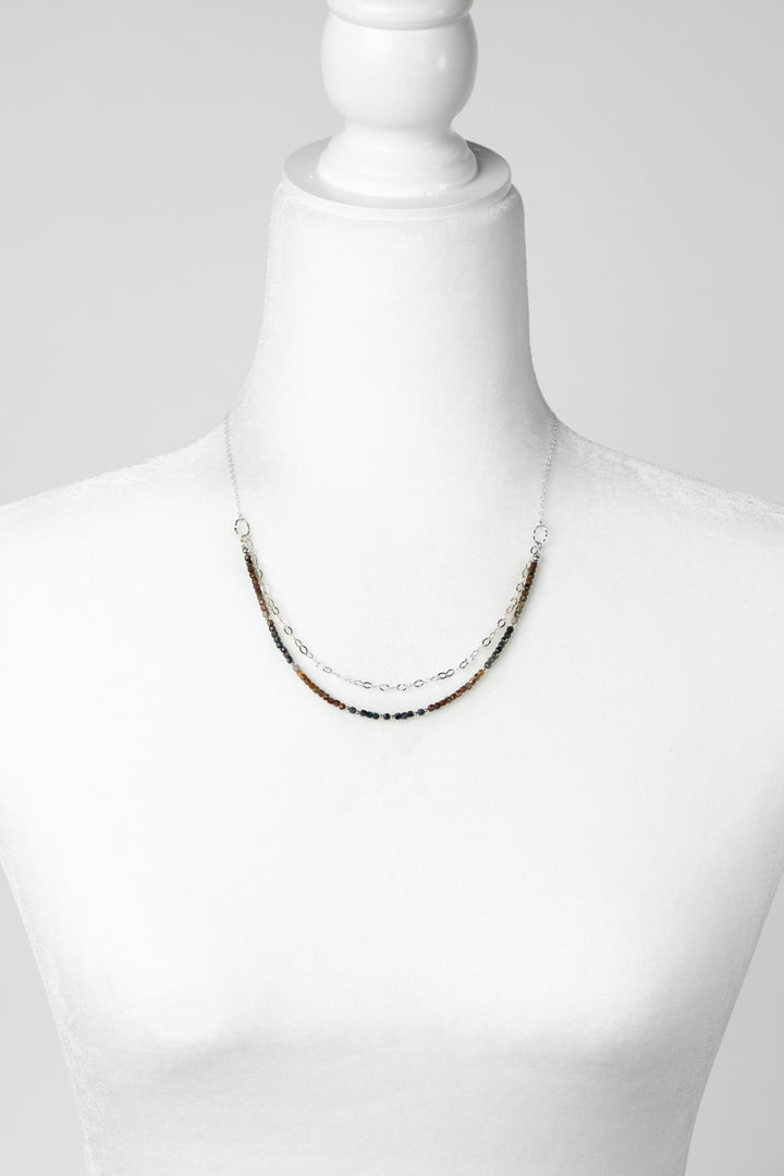 Limited Edition 20-22" Faceted Pietersite Multistrand Necklace