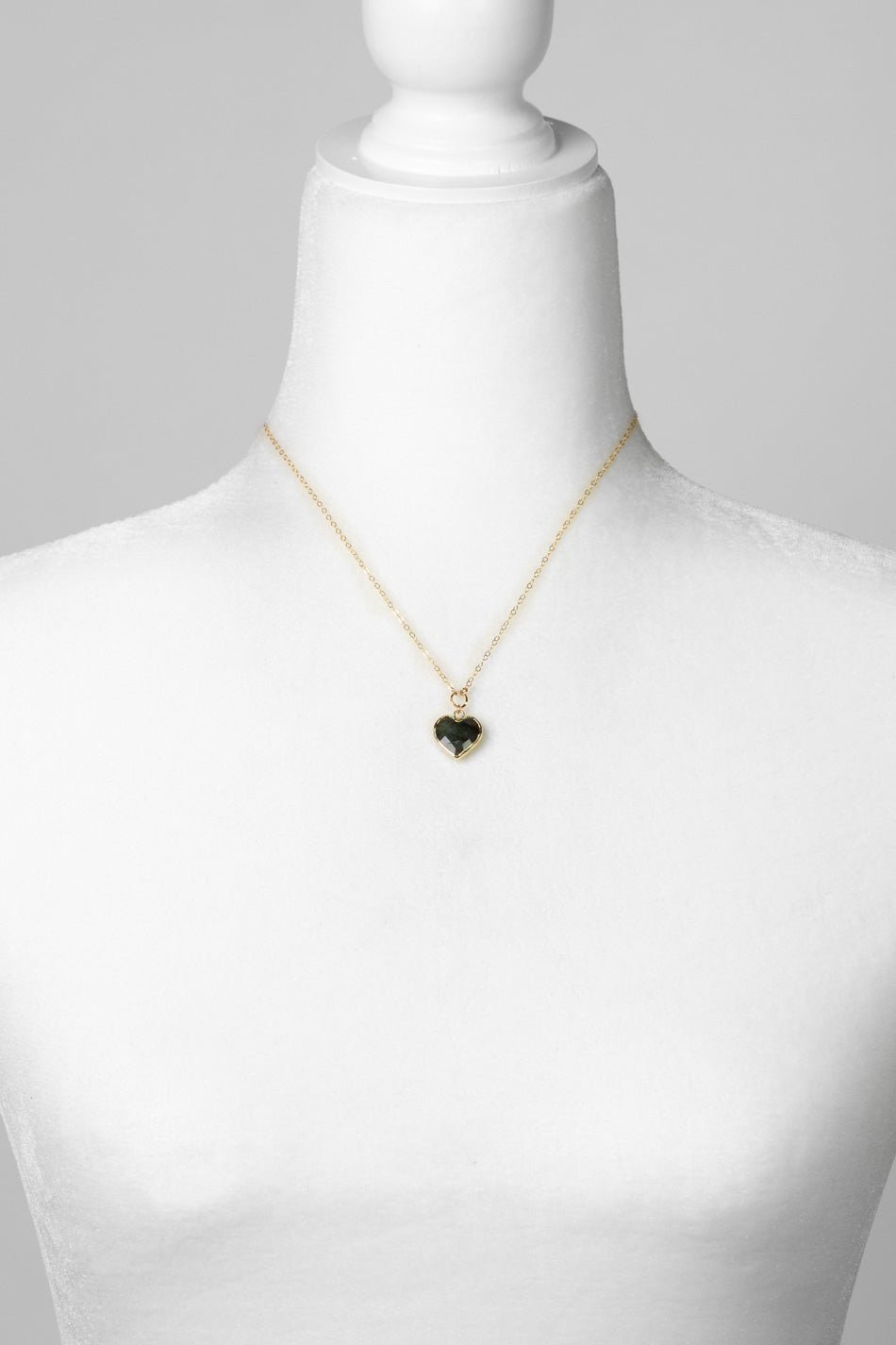 Limited Edition 16-18" Labradorite Heart Simple Necklace