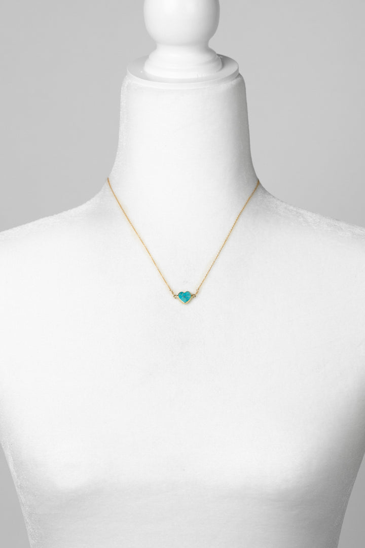 Limited Edition 16-18" Turquoise Heart Simple Necklace