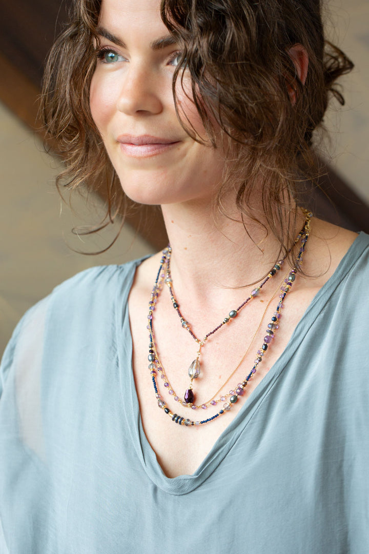 Midnight 24.5-26.5" Crystal Statement Necklace