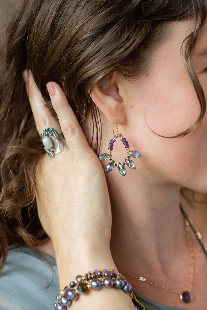 Midnight Crystal Statement Earrings