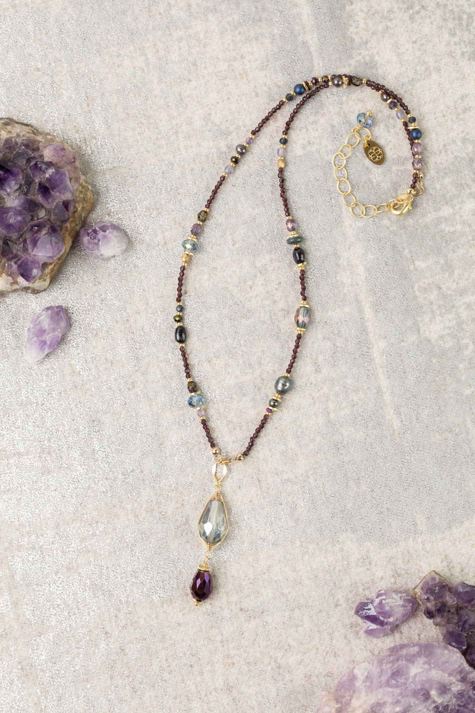 Midnight 24.5-26.5" Crystal Statement Necklace