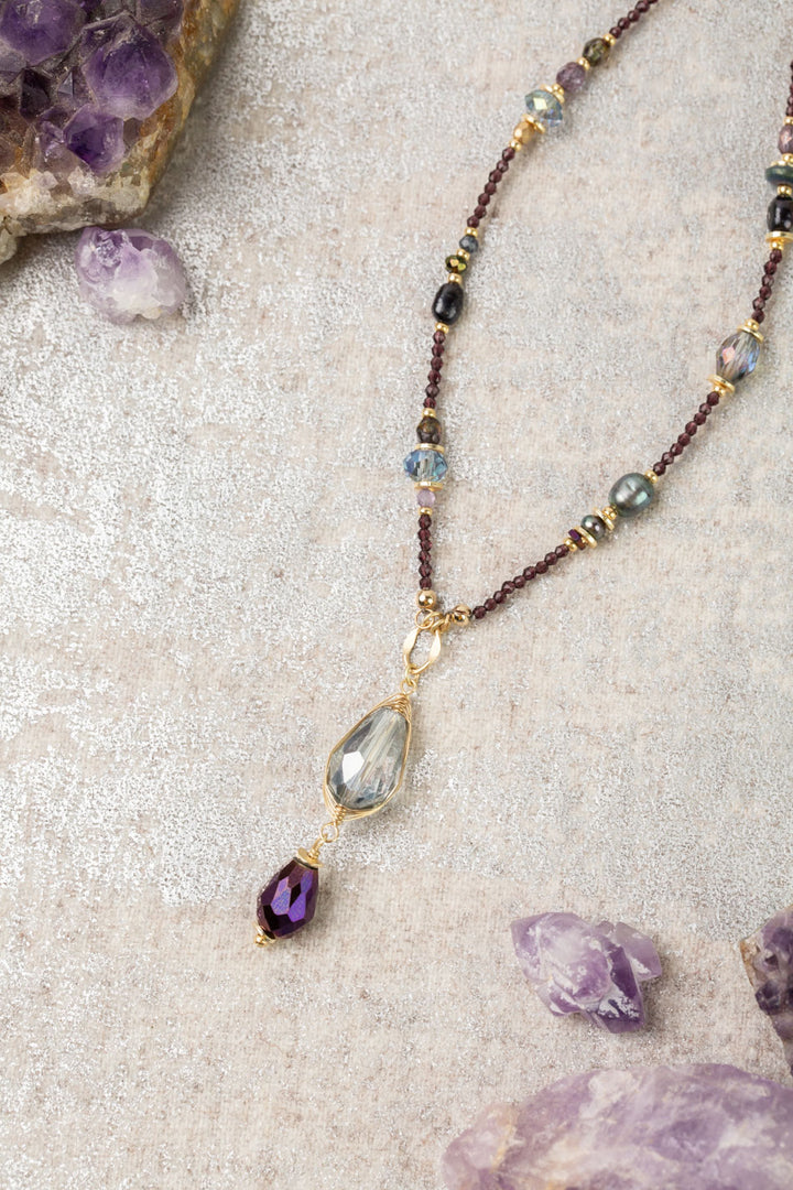 Midnight 24.5-26.5" Crystal Statement Necklace