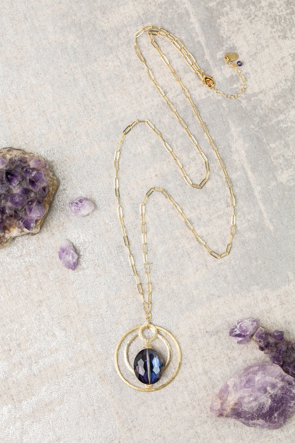 Midnight 31.5-33.5" Crystal Statement Necklace