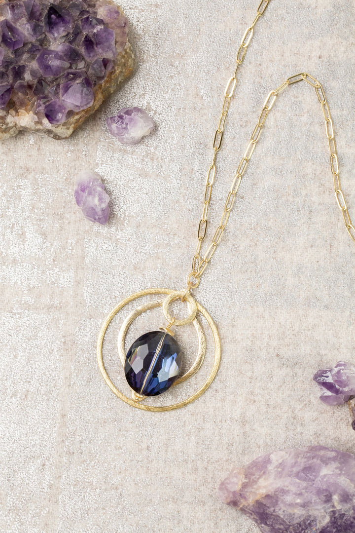 Midnight 31.5-33.5" Crystal Statement Necklace