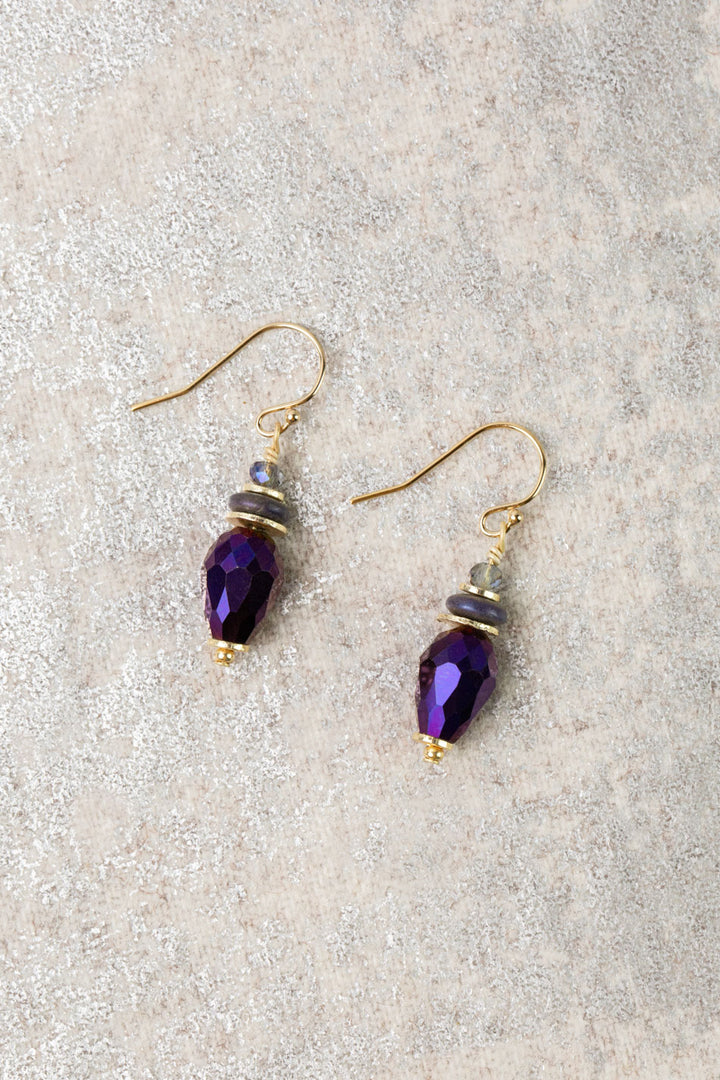 Midnight Crystal Simple Earrings