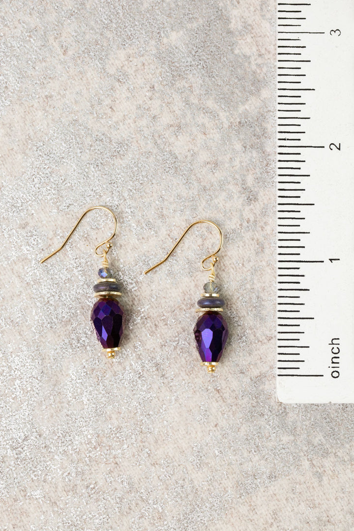 Midnight Crystal Simple Earrings