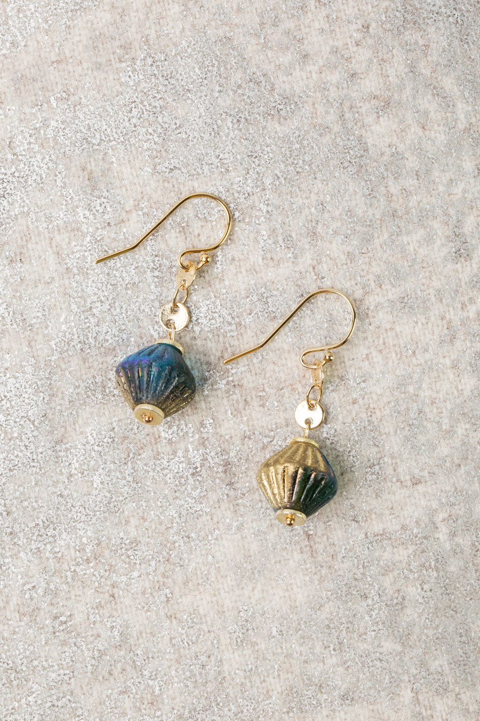 Midnight Czech Glass Dangle Earrings