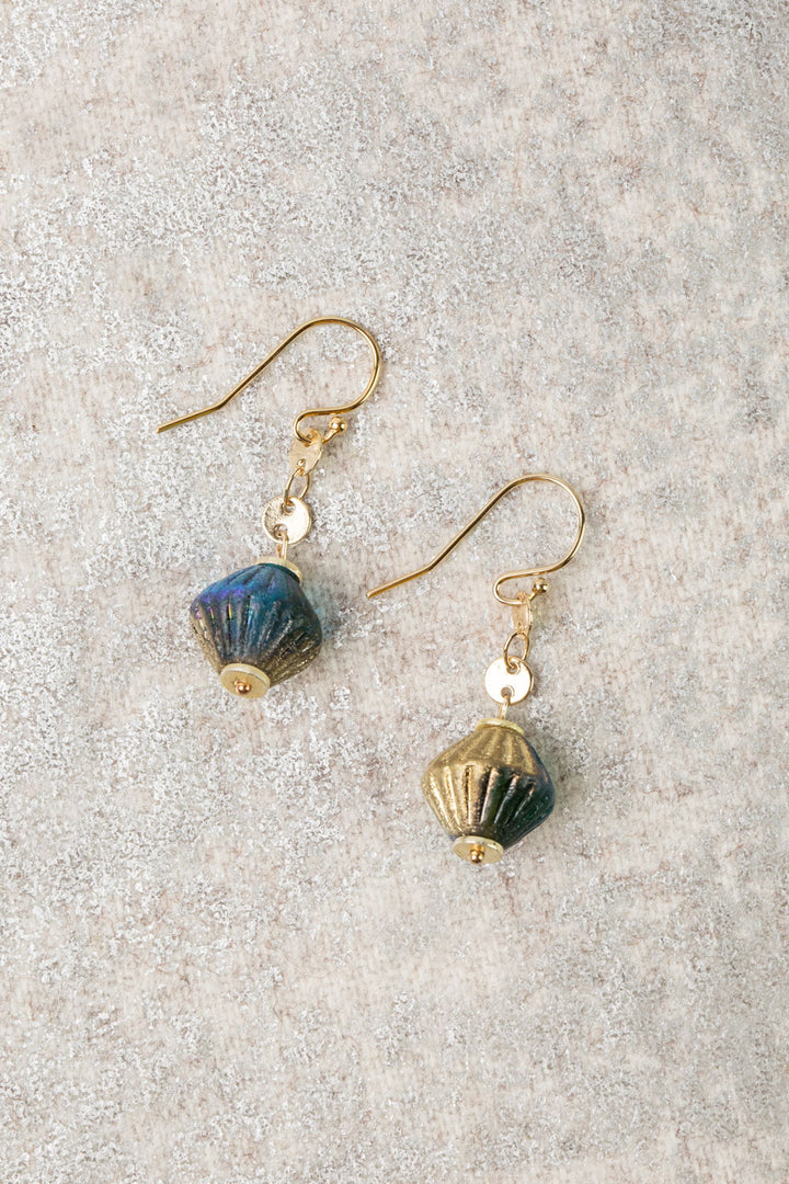 Midnight Czech Glass Dangle Earrings