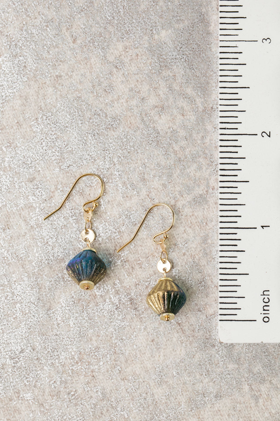 Midnight Czech Glass Dangle Earrings