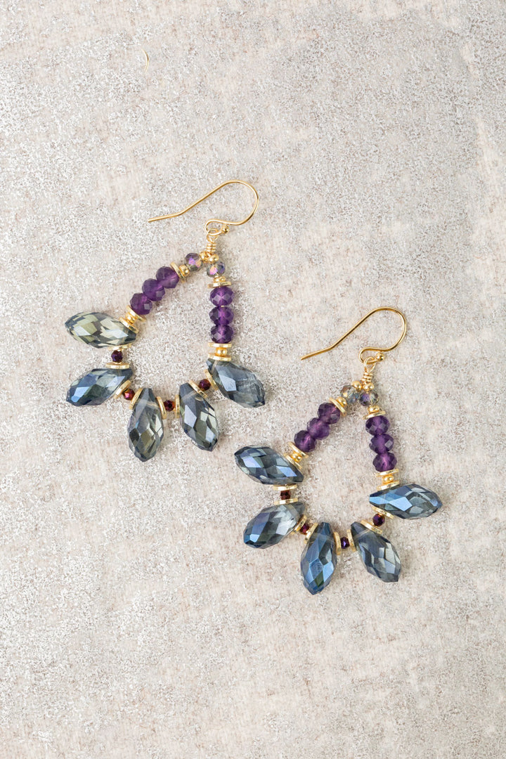 Midnight Crystal Statement Earrings