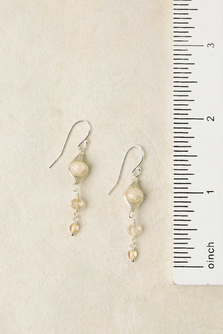 Mystic Czech Glass Herringbone Earrings