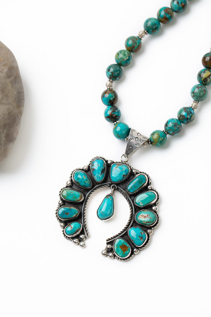 Federico Turquoise 31.5" Pendant with Federico Turquoise Pendant Statement Necklace