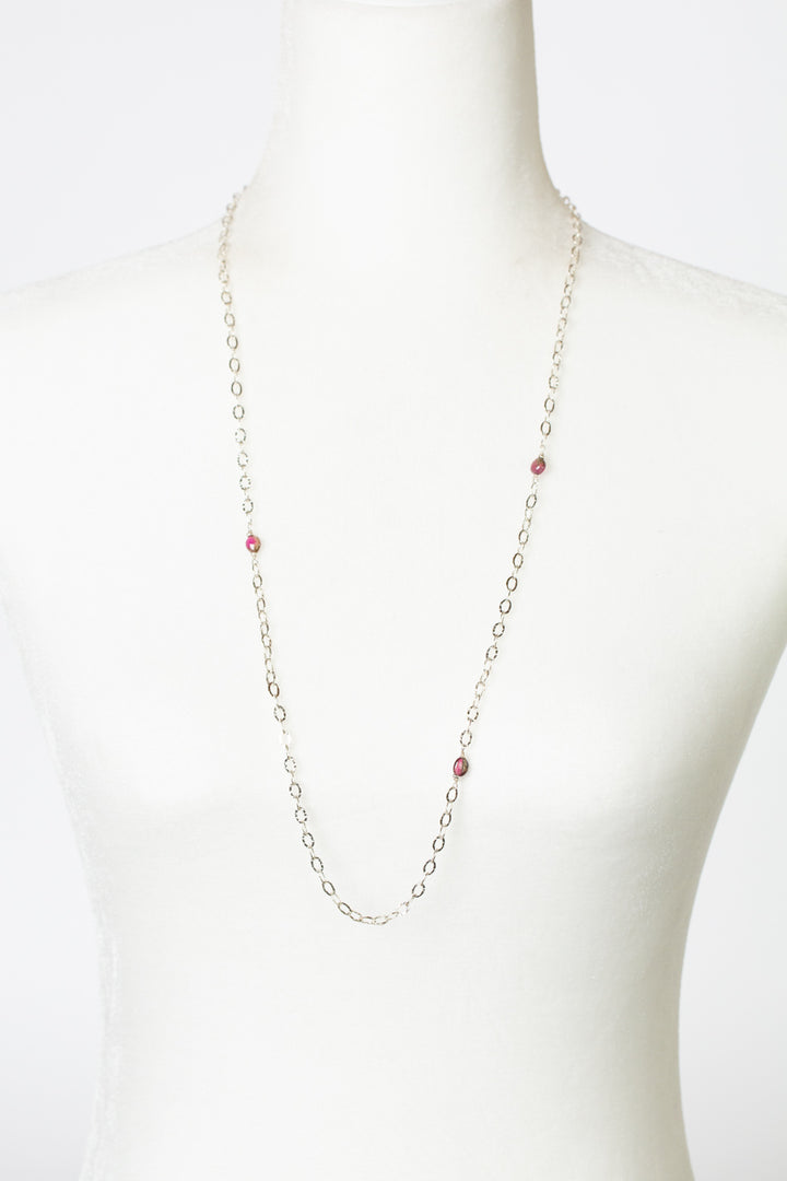 One Of A Kind 30.5-32.5" Watermelon Tourmaline Simple Layer Necklace