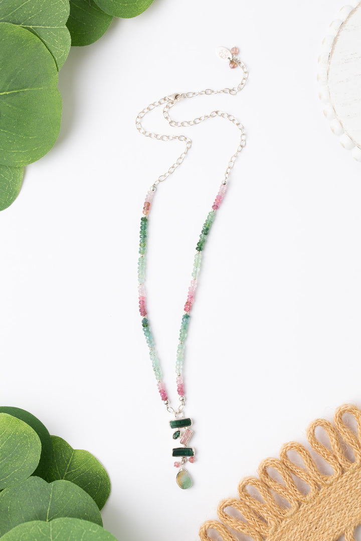 One Of A Kind 17.25-19.25" Natural Tourmaline Statement Necklace