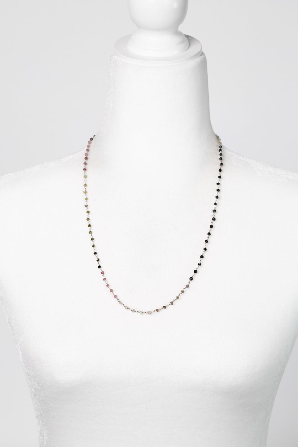 One Of A Kind 22.5-24.5" Faceted Watermelon Tourmaline Simple Necklace