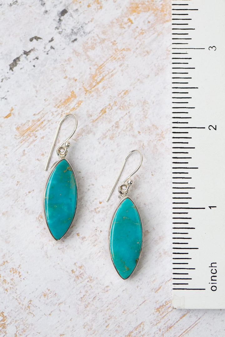 One Of A Kind Turquoise Marquise Statement Earrings