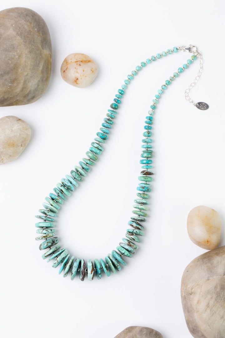 One Of A Kind 17-19" Turquoise Simple Necklace