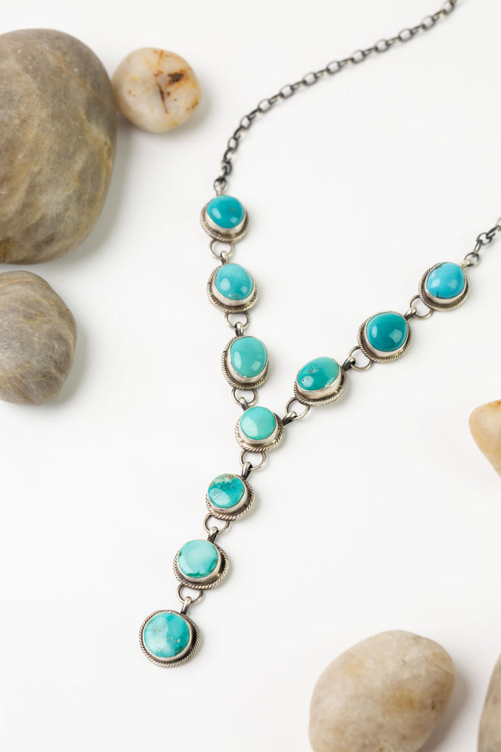 Betta Lee 18.5" Kingman Turquoise Statement Necklace And Earrings Set