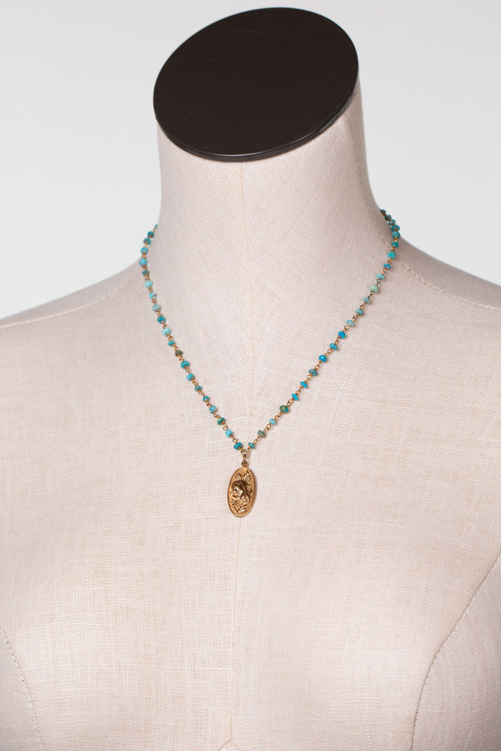 One Of A Kind 16.25-18.25" Turquoise Simple Necklace