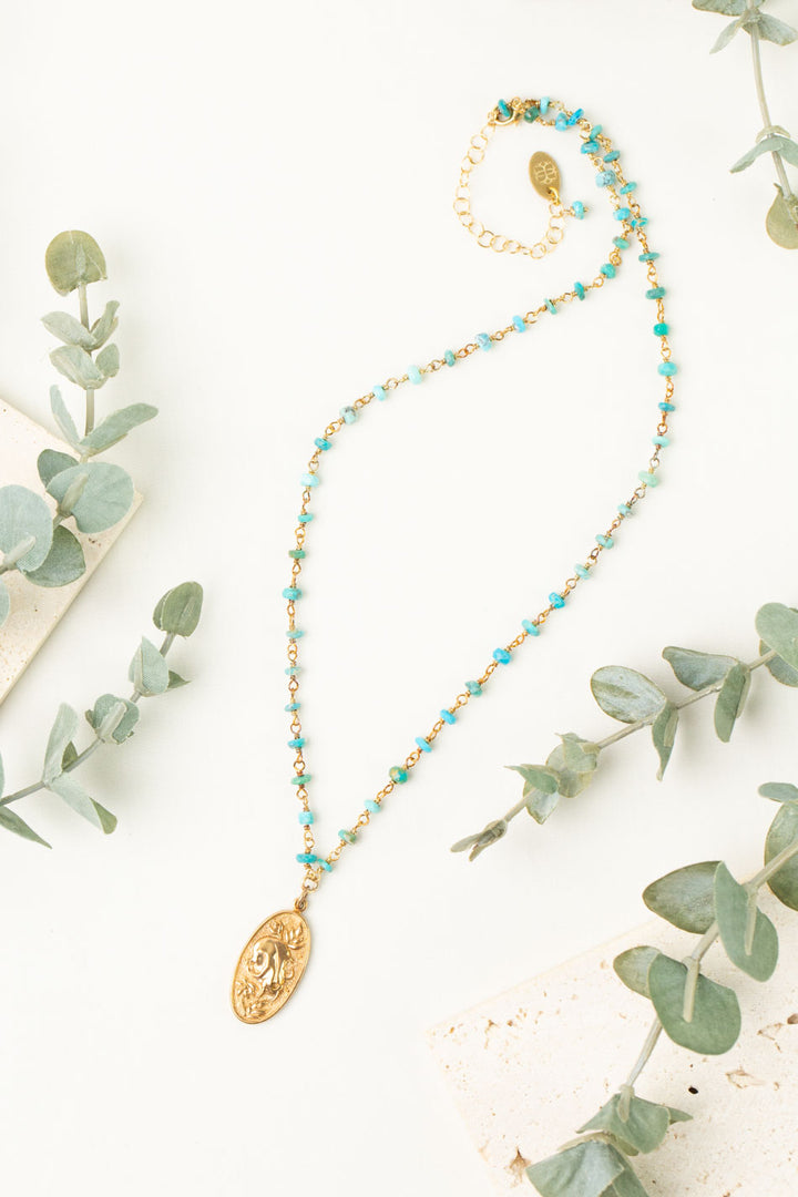 One Of A Kind 16.25-18.25" Turquoise Simple Necklace