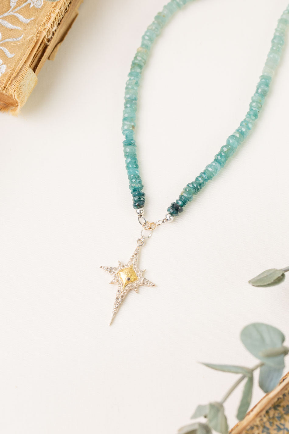 One Of A Kind 19-21" Grandiderite, Vermeil With Diamond Star Statement Necklace