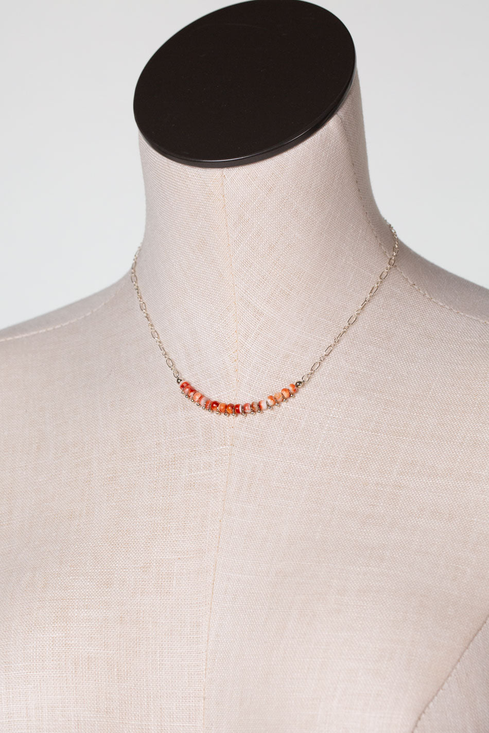 One Of A Kind 14.5-16.5" Spiny Oyster Simple Necklace