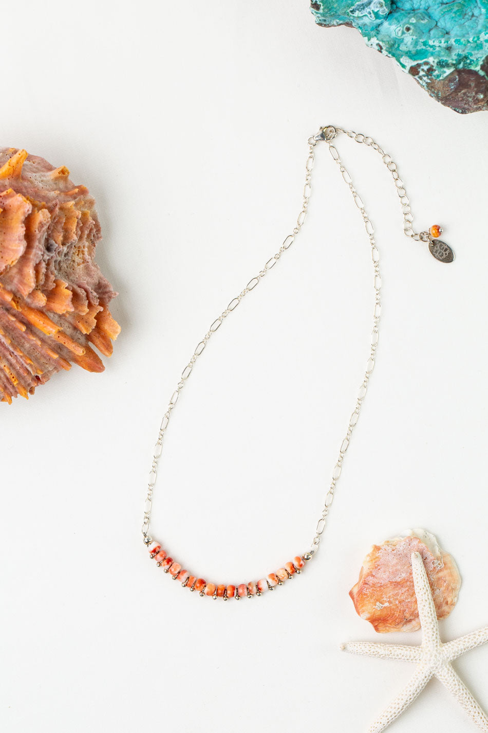 One Of A Kind 14.5-16.5" Spiny Oyster Simple Necklace