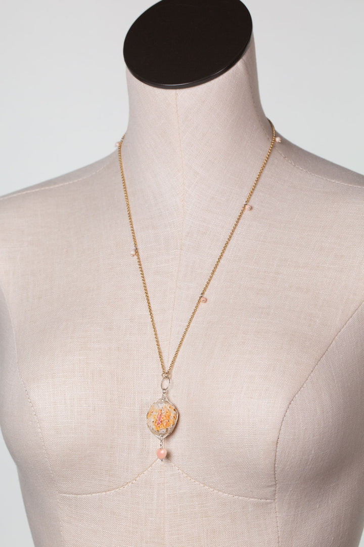 One Of A Kind 22-24" Spiny Oyster Statement Necklace