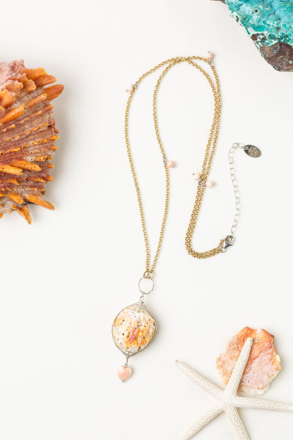 One Of A Kind 22-24" Spiny Oyster Statement Necklace