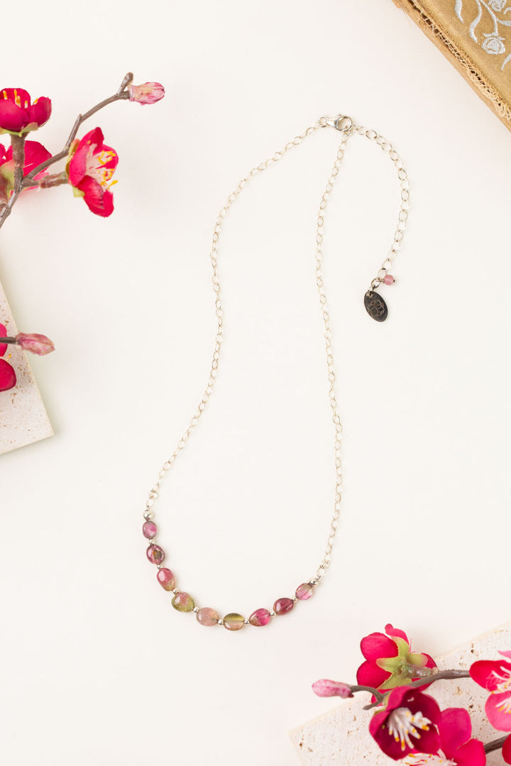 One Of A Kind 14.5-16.5" Watermelon Tourmaline Simple Necklace