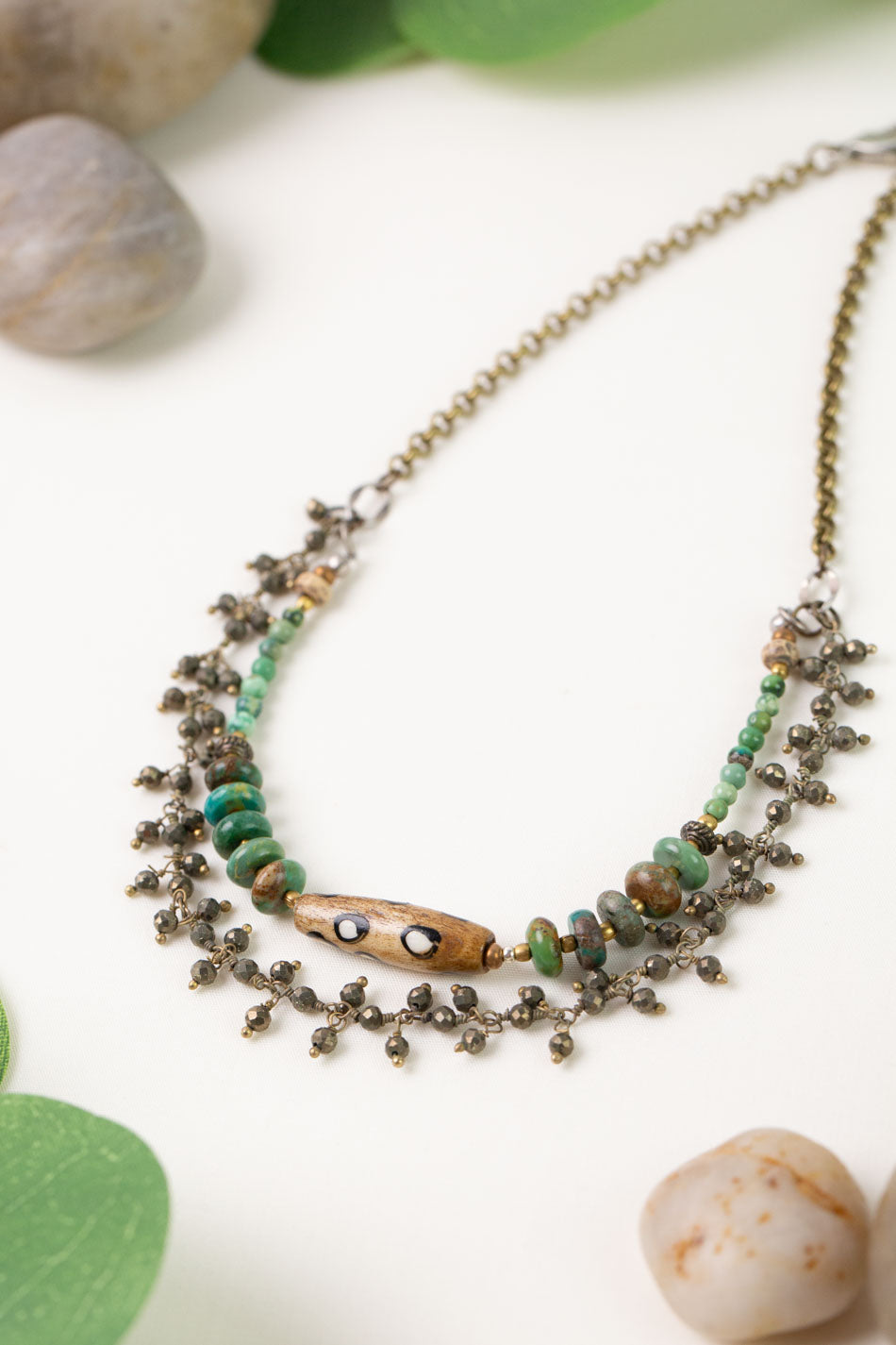 One Of A Kind 14.5-16.5" Collage Necklace