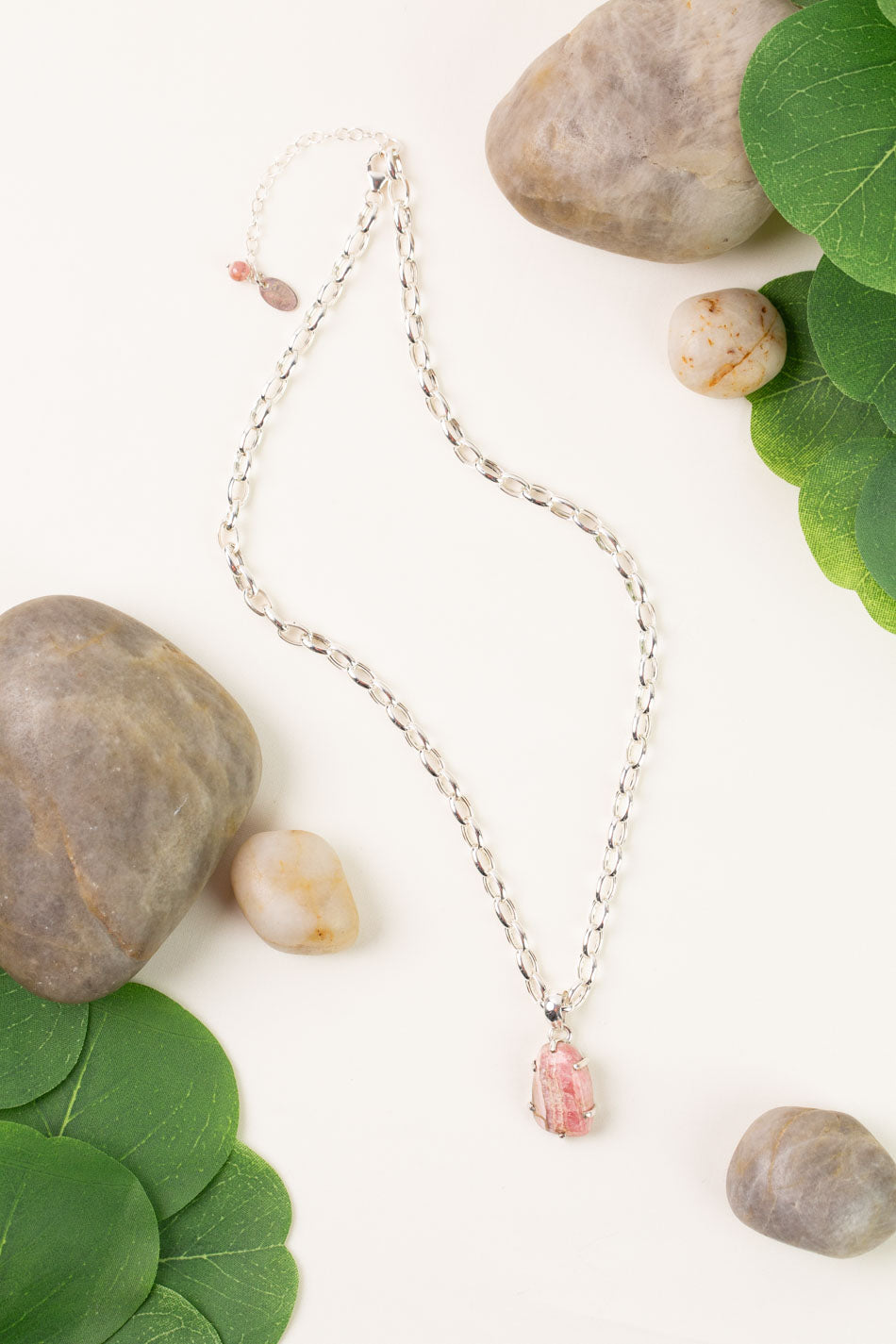 One Of A Kind 18.25-20.25" Rhodocrosite Statement Necklace